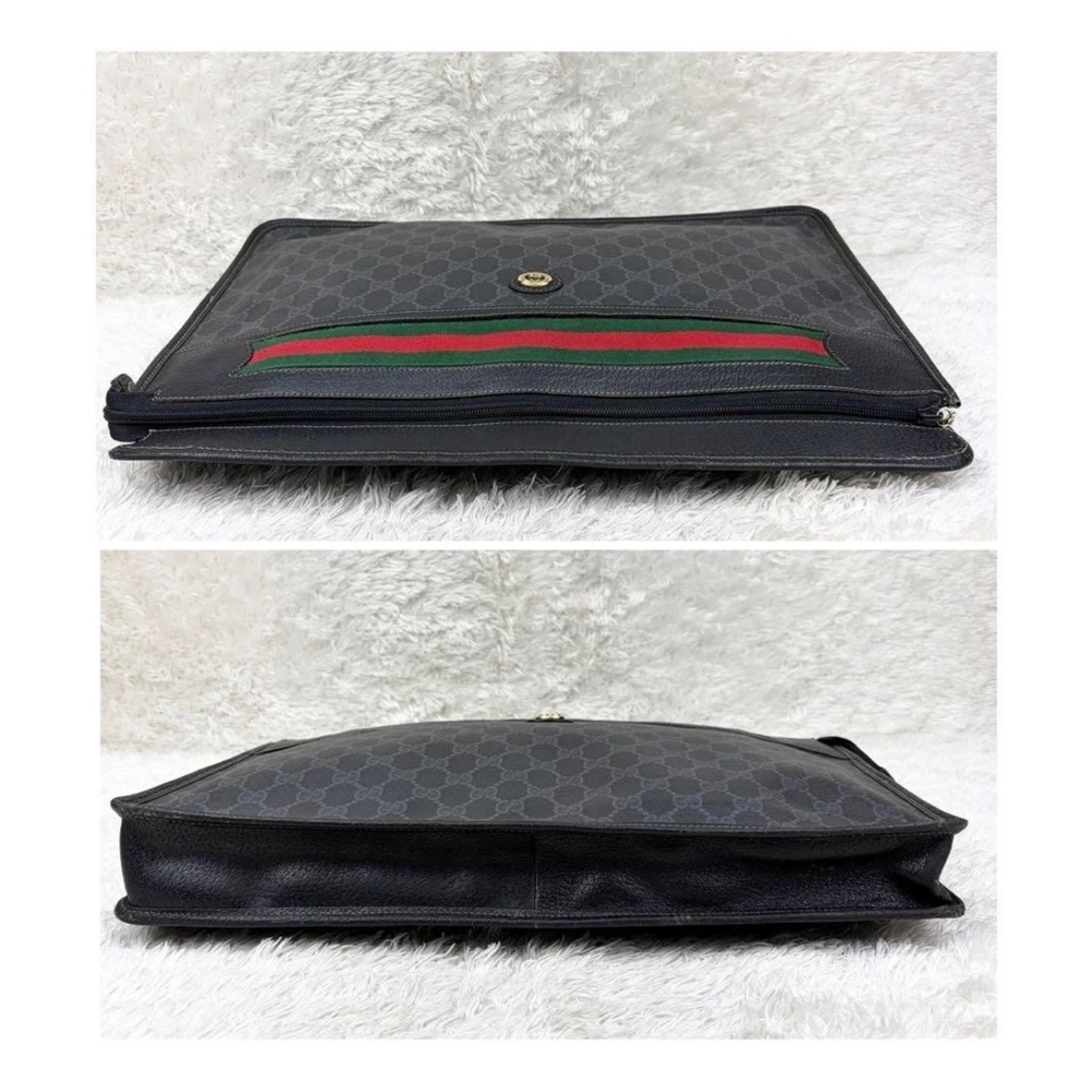Gucci Black Clutch with Green and Red Accents - Picture 6 of 10